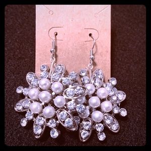 Silver & Pearl Celebration Earrings